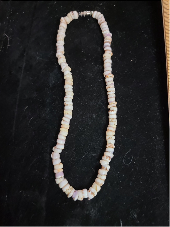 Puka Jewelry - Vtg Large Chunky PUKA Shell Necklace 15" Hawaiian Surfer Diver Barrel Clasp